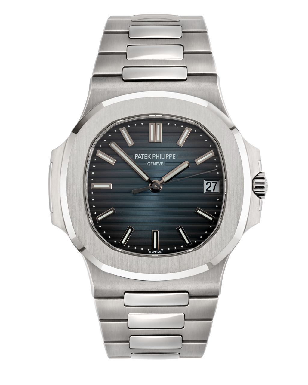 Patek Philippe Nautilus 5711/1A-010 with blue horizontally embossed dial
